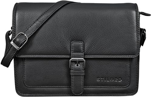 STILORD Liv Damentasche Leder Handtasche Umhängetasche klein Frauen Ausgehtasche Schultertasche Vintage Ledertasche Farbe:mittel - braun