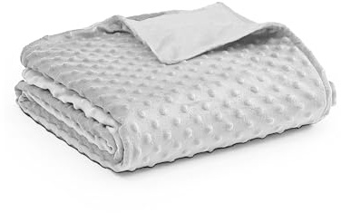 YnM Fuzzy Duvet Cover for Weighted Blankets (Light Grey, 80''x87'')