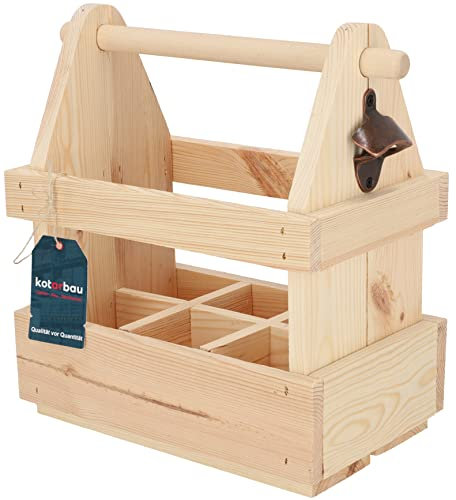 KOTARBAU Bierflaschenträger mit Flaschenöffner Bier-Sixpack-Träger Männerhandtasche Fußballabend Grillabend Picknick