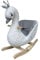 NEW Plush SWAN Rocking Chair on Wooden Rockers with Sound Effects