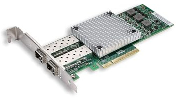 QSFPTEK 10G Ethernet Netzwerkkarte, 2*SFP Port PCI-E Server Netzwerkkarte mit Intel X710-BM2 Chipsatz, 10 Gbit/s Ethernet Adapter, PCIe 3.0 x 8, LAN NIC Karte für Windows Server/Linux/Vmware