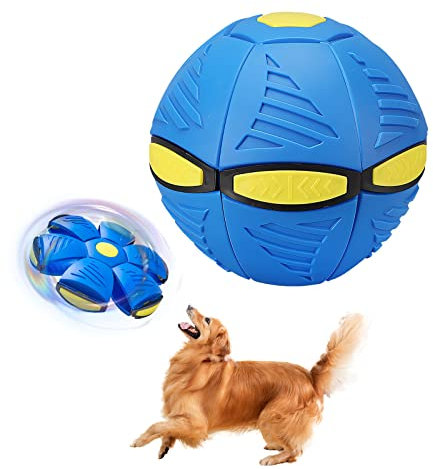 Bikirin Frisbee pour chien, frisbee original pour chien, jouet d'extérieur pour chien, jouet pour chiens de jardin, lancer un disque à attraper une balle volante pour jeux de chien (sans lumière)