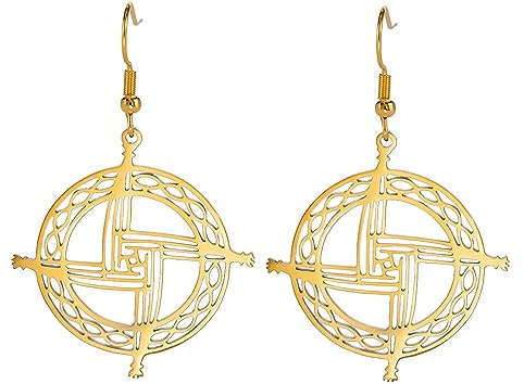 Keltische Saint Brigid Kreuz Ohrringe Edelstahl Traditionelle keltische St. Brigid Kreuz Anhänger Ohrring irischen Talisman-Schmuck