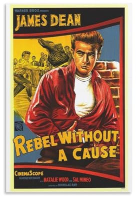 LAHTI Pop Culture Graphics Rebel Without A Cause Poster, dekoratives Gemälde, Leinwand, Wandposter und Kunstdruck, modernes Familienschlafzimmer-Dekor-Poster, 20 x 30 cm