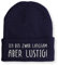 tshirtladen Beanie Mütze Ich bin zwar langsam aber lustig! Statement Wintermütze, Farbe: Navy