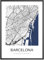 MJ-Graphics - Stadtkarte-Poster Barcelona - Bild mit schöner Karte & Koordinaten | Wandbild Din A4 in Galerie Qualität mit extra dickem 300g Posterpapier - FineArt Kunstdruck ohne Bilderrahmen