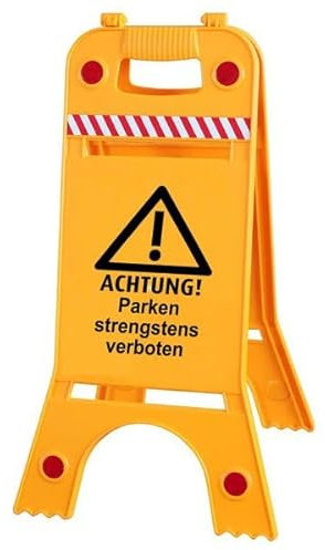 HSK Warnaufsteller Dachaufsteller - Achtung! Parken verboten - Gr. 28 x 64 cm - Wandschild