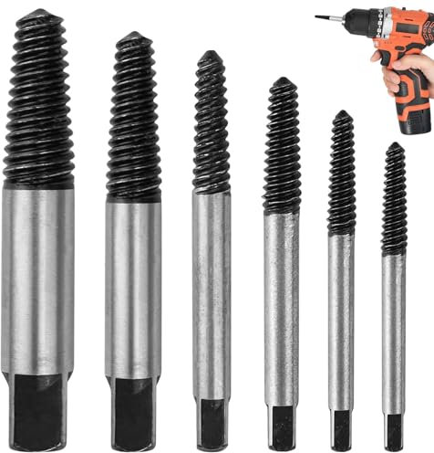 Estrattore Viti Spanate, Set Estrattori per Viti 6 Pezzi - Set Estrattore Sinistro Professionale, Estrattore, Set Estrattori per Viti, Estrattore per Viti, Trapano Sinistro