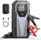 Anflag Booster Batterie Voiture, 4500A 16800mAh Booster Batterie Moto/Auto (Jusqu’à 9,0L Gaz ou 10,0L Diesel) 12V Demarreur Batterie Voiture avec 2.7 inch Écran LCD, Lamp LED, Pinces Intelligentes