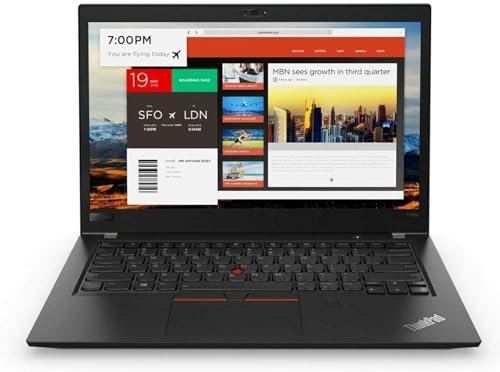 Lenovo ThinkPad T480s Business Laptop, 14 FHD (1920x1080), Intel Core i7-8650U Up to 4.2 GHz, 16GB DDR4 RAM, 512GB SSD, Backlit Keyboard, CAM, Bluetooth, Windows 11 Pro (Renewed)
