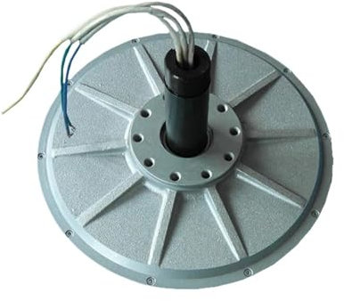 USKI Generatore di Turbine eoliche, Generatore Eolico da 1KW 48V 96V 180RPM Generatore a Magnete Permanente coreless Generatore Eolico trifase a Bassa velocità di avviamento(110V)