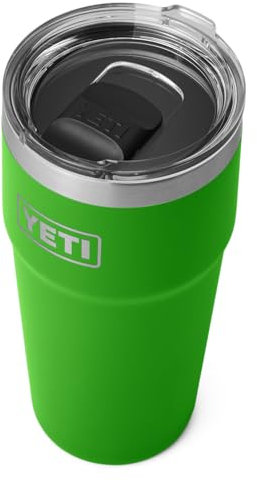 YETI Rambler Cup, Vacuum Insulated Stainless Steel Stackable Cup with Magslider Lid, Canopy Green, 20 oz (591 ml)