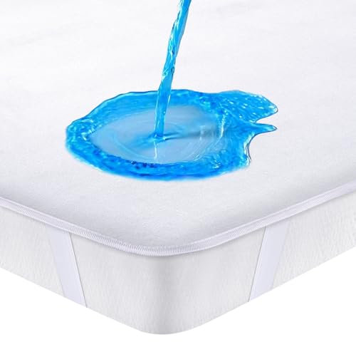 Sufdari Matratzenschoner 90x200 cm Wasserdicht, Weiß inkontinenzunterlage waschbar, bettunterlage wasserdicht für Kinder - wasserdichte Matratzenauflage