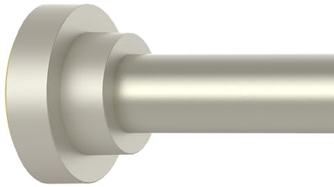 Thestoa Brushed Nickel Shower Curtain Rod Adjustable 43-78 inch, 1Diameter Spring Tension Curtain Rod No Drill, Anti-Rust Non-Slip Shower Rod for Bathroom Tension Rod