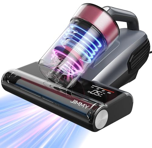 Jimmy BX8 - Aspirapolvere per materasso con sensore di polvere, aspirapolvere da letto con UV e ultrasuoni, tecnologia a vento caldo e purificazione dell'aria, 15 Kpa e 500 W potenti aspirapolvere a