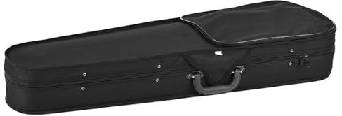 Geigenkoffer, Länglicher Geigenkasten, Nylon-Hartschalen-Geigenkoffer für 4/4 in Voller Größe, mit Schultergurten, Solider Griff (Beige)