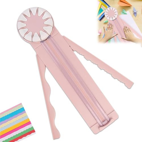 Coupe-papier 12 en 1 multifonction avec mesures, pour scrapbooking, carte photo, emballage cadeau (rouge)