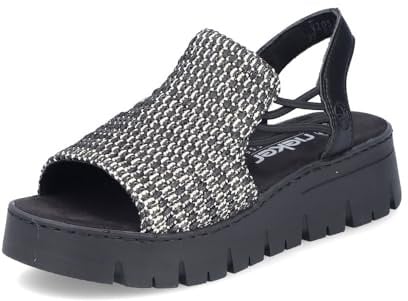 Rieker Damen Pantoletten V1051, Frauen Slipper