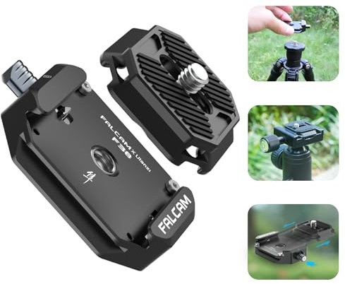 ULANZI F38 Camera Quick Release Plate w 1/4 to 3/8 Screw Thread, Quick Release System QR Plate Camera Tripod Mount Adapter for Sony Canon Monopod DSLR Stabilizer Slider DJI Switch Between Stablizer