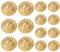 Ymapinc 14 Stück Goldene Knöpfe mit Anker-Motiv Mode Knöpfe Hochwertige Ankerknopfe Gold Für Nähen Jacken Uniformen Anzügen Mänteln und Windjacken(18/23mm)