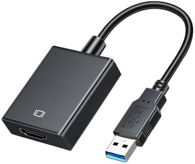 ABLEWE USB Auf Hdmi Adapter, USB 3.0/2.0 Auf Hdmi, HD 1080P zu hdmi Adapter Video Grafikkabel Konverter für PC, Laptop HDTV TV kompatibel mit Windows XP/10/8/7
