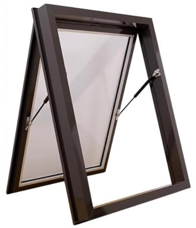 XNXYSMKJ Dachfenster und Oberlicht, Keller-Tageslichttür, Mehrwinkel-Dachansicht, Aluminiumfenster, abgeschrägtes Flachdach, Oberlichtabdeckung, Dachboden-Wintergarten (45° 78x98cm)