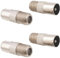 Bamyli 4 Pack TV Aerial Coaxial Connectors Cable F-Connectors, Sky to Tv Aerial Adapter for TV Satellite Sky Antenna F Type Screw Socket to RF Coax Plug Aerial Male Adapter