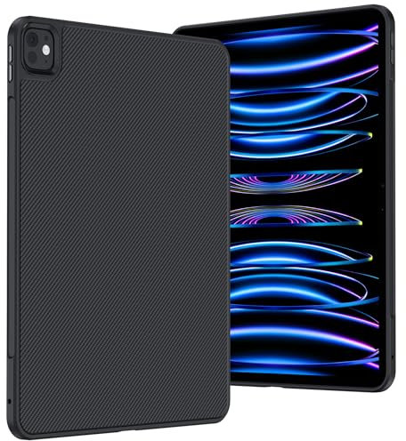 BENKS ArmorPro Coque iPad Pro 12,9 Pouces 6/5/4/3 (2022–2018), Étui Antichoc en Kevlar Dupont et TPU, Protection Renforcée