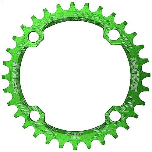 ZHAOQIN Kettenblatt 104BCD Runde Schmal Breite MTB Mountainbike 32T 34T 36T 38T Einzel Zahn Platte Teile 104 BCD Fahrrad Kettenblatt(Green Disc 36T)