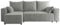 4ALL HOME Ecksofa mit Schlaffunktion Tobi 246x145 cm - Couch - Sofa mit Bettkasten - Eckcouch - L-Form - Schlaffsofa - Schlafsofa mit Bettkasten - Universal (Cord Poso 55 Grau)