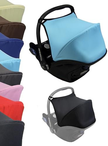Sonnenverdeck Sonnendach [Sonnenschutz für Babyschale] kompatibel mit Maxi Cosi Cabrio Fix Gruppe 0 + GP (türkis)