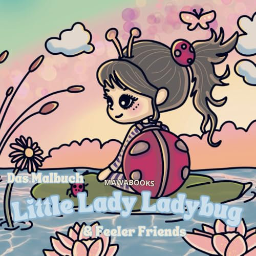 Das Malbuch Little Lady Ladybug - Feeler Friends - handgemalt - comfy and cozy: 30 individuelle Malbuchseiten, mit Liebe gezeichnet, einseitig bedruckt, für alle die süße Malbücher lieben