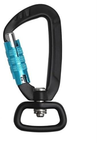 Karabinerhaken mit Drehgelenk Aluminium, 400kg Schwerlast Sicherheitskarabiner Schlüsselanhänger Outdoor Clip 360 Grad Wirbelkarabiner Karabiner für Hundeleine Camping Klettern DIY Schlüssel
