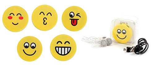 MP3 Emoticonos en caja de Regalo (Incluye Cable + Cascos) Presentado en Cajita de Regalo. Regalos, detalles para Bodas, Comuniones Infantiles, Niños, Adolescentes. MP3 radios para regalar Baratos
