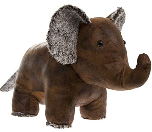 Leonardo Faux Leather Distressed Vintage Elephant Door Stop Heavy Door Stopper