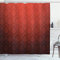 ABAKUHAUS Dunkelrot Duschvorhang, Vintage Blumen Stil Ombre, Stoffliches Gewebe Badezimmerdekorationsset mit Haken, 175 x 240 cm, Schwarz Rot