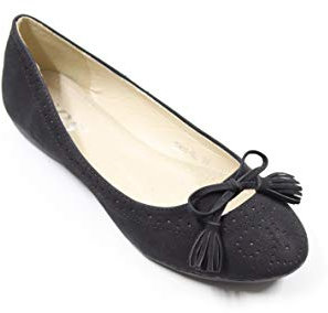 SDS Ballerina Damen Kunstleder Schwarz (40)