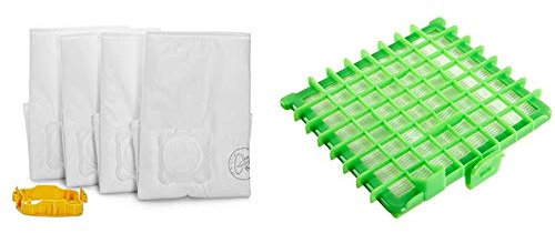Wonderbag WB484720 Sacs aspirateur Wonderbag Endura x 4 + Rowenta ZR002901 Accessoire pour Aspirateur Filtre Hepa H13 Silence Force