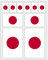 Generisch 10 Stück Flaggen Aufkleber Japan Set | Sticker Autoaufkleber