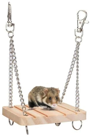 Jadeshay Hamster Schaukel - Holz Spielzeug, Hängematte Käfig Übung Molar Zubehör Für Den Käfig - Haustier Spielzeug