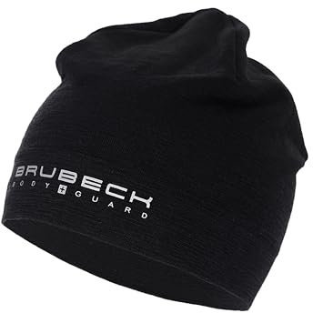 BRUBECK Helmmütze Fahrrad Damen | Fahrradmütze unter Helm | Unterziehmütze Fahrradhelm | Radfahren Mütze | Bike Cap | Laufmütze atmungsaktiv | Joggen | schwarz | Gr. L - XL | HM10180