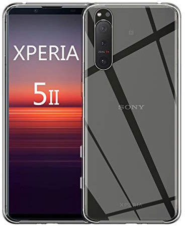 ELYCO für Sony Xperia 5 II Liquid Crystal Hülle, Ultradünnes Softschale Rundumschutz Anti-Fall Anti-Fingerabdruck TPU Handyhülle Schutzhülle Case für Sony Xperia 5 II [Transparent]