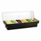 Fetcoi 6 Einsätze Zutatenbox Barbehälter Zutatenbehälter Schwarzes Obst Etui für Hotels KT Obst Zutatenbehälter 7.5L 1.3KG