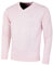 Calvin Klein Hombre con Cuello en v algodón suéter - Rosa - S
