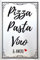 WOGEKA ART Retro Blechschild - PIZZA PASTA VINO & AMORE - Lustiger Spruch als Geschenkidee für ITALIEN Fans zu Geburtstag Weihnachten als Deko Schild 20x30 cm Vintage Metallschild 203