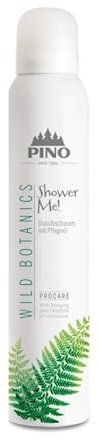 Pino Shower Me ! Duschschaum | Wild Botanics | Maskuliner Duft | mit Sonnenblumenöl | 100% Vegan | Made in Germany | 5 x 200 ml (5 Dosen = 1.000 ml)