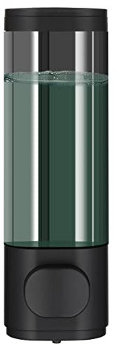 modunful Dispenser per shampoo e balsamo, dispenser per doccia a 1 camera, senza trapano, dispenser di shampoo per doccia a parete, per shampoo, balsamo, bagnoschiuma, per bagno, grande capacità, nero