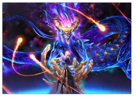 Displate Offiziell League of Legends MetallPoster Magnetische Befestigung Inklusive Lizenziert Bilder Hochwertiges Poster League of Legends Champions - Star Forger h 67.5 cm x 48 cm