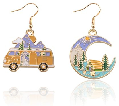 CENWA Lustige Hängeohrringe für Camping-Liebhaber, Camping, Camping, Reisen, Schmuck für Frauen und Mädchen
