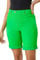 Roman Originals Stretch Shorts for Women UK Ladies Pull On Turned Hem Cut Off Bengaline Mom Boyfriend Boy Denim Casual Cropped Pants Capri Slim Fit Turn Up Summer Crops Mother - Green - Size 14